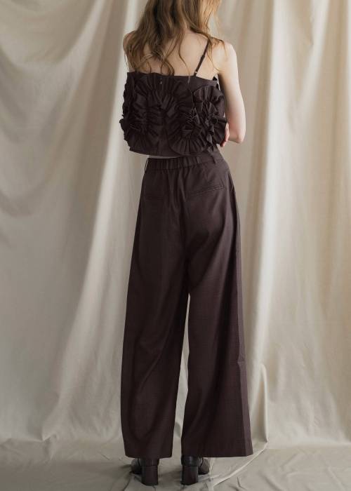 multi wave frill gather camisole
