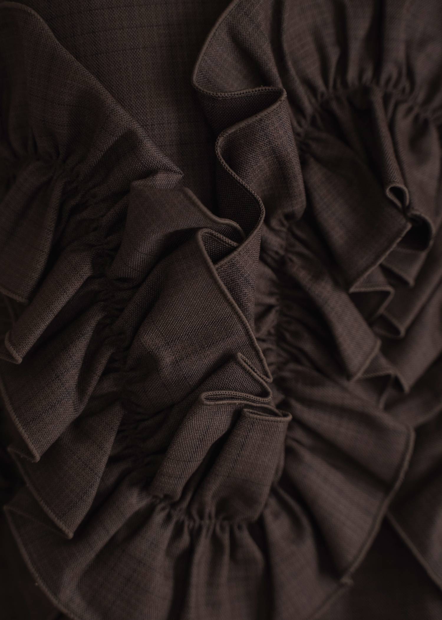 multi wave frill gather camisole