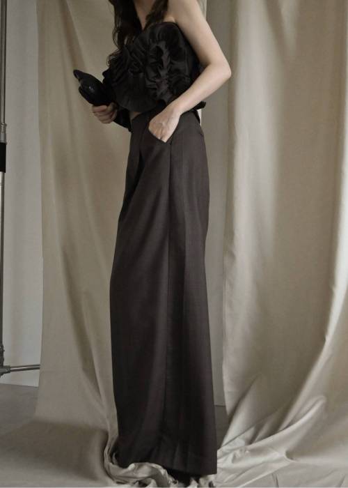 multi wave frill gather camisole