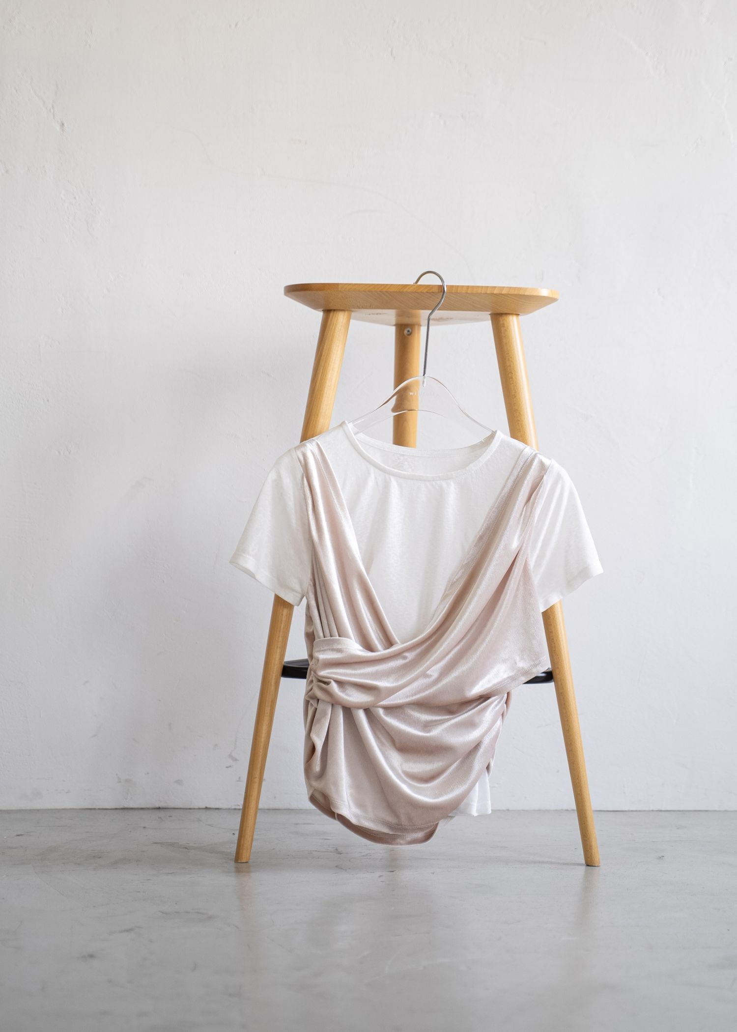 cache coeur mix slub velour tops