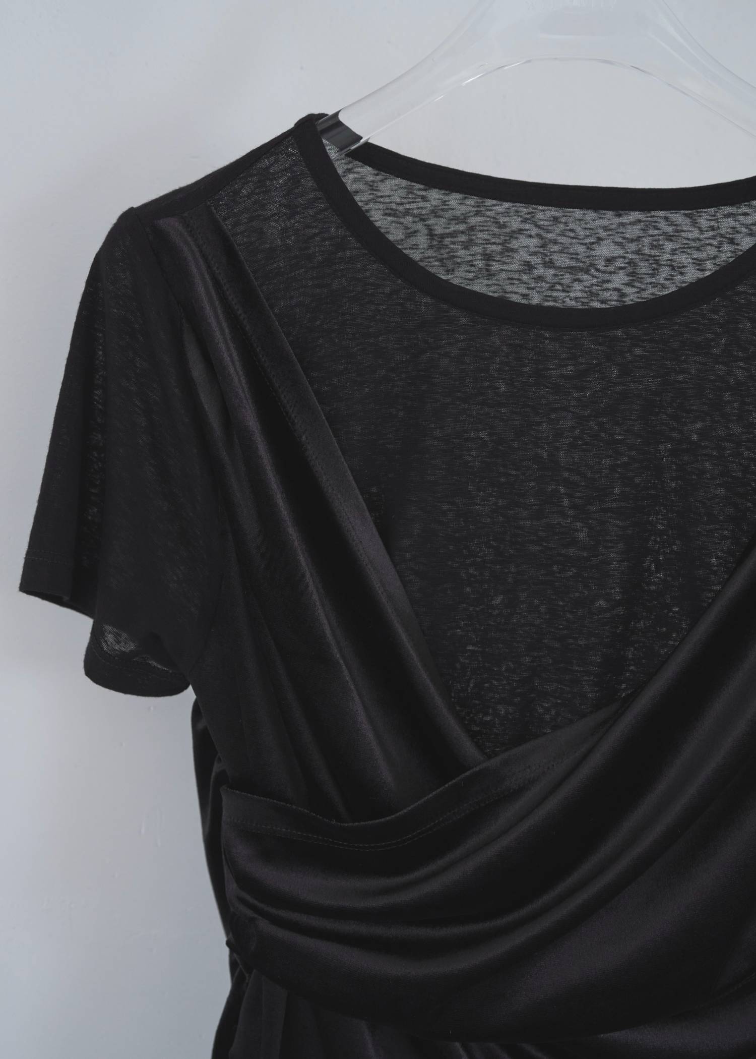 cache coeur mix slub velour tops