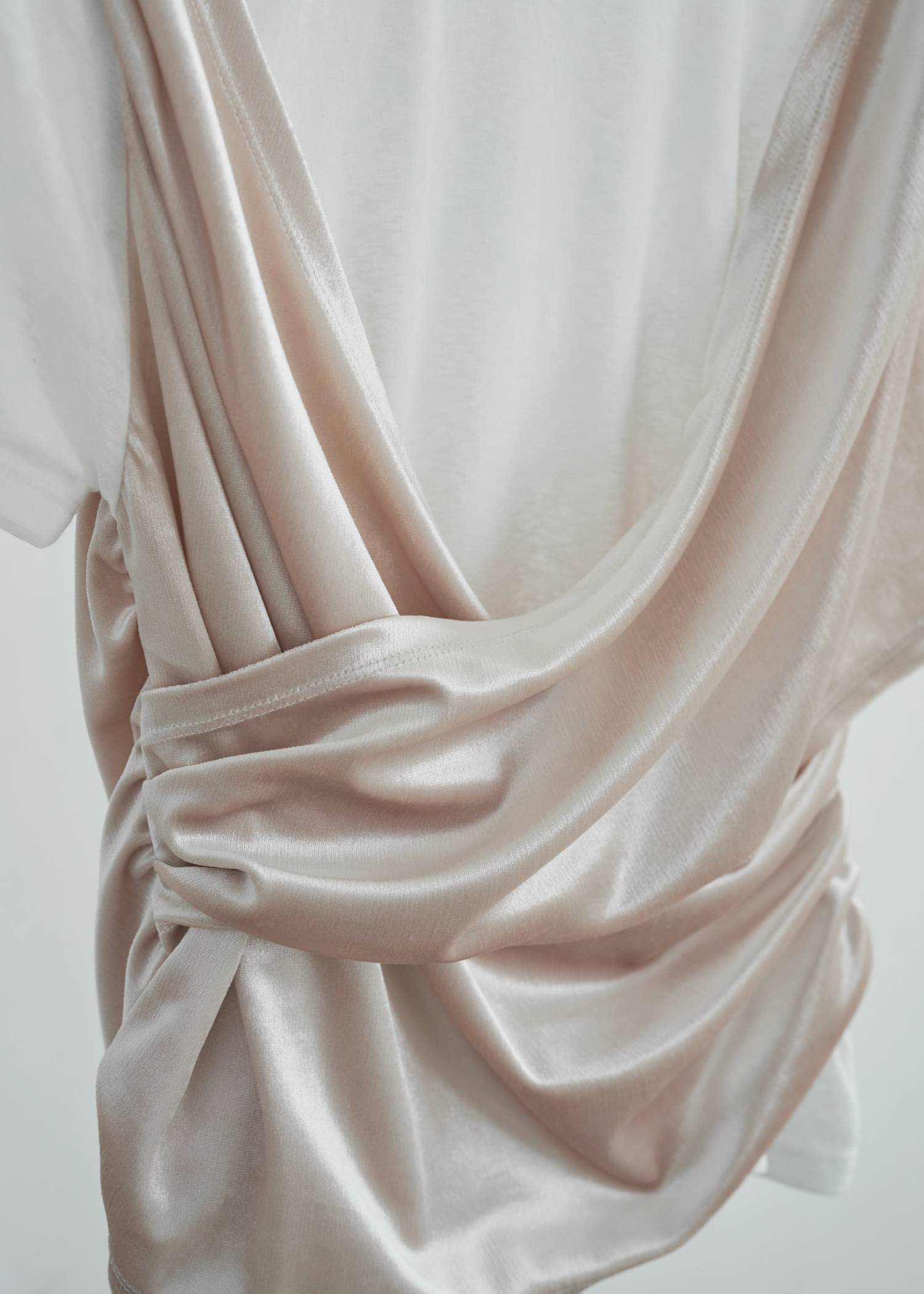cache coeur mix slub velour tops