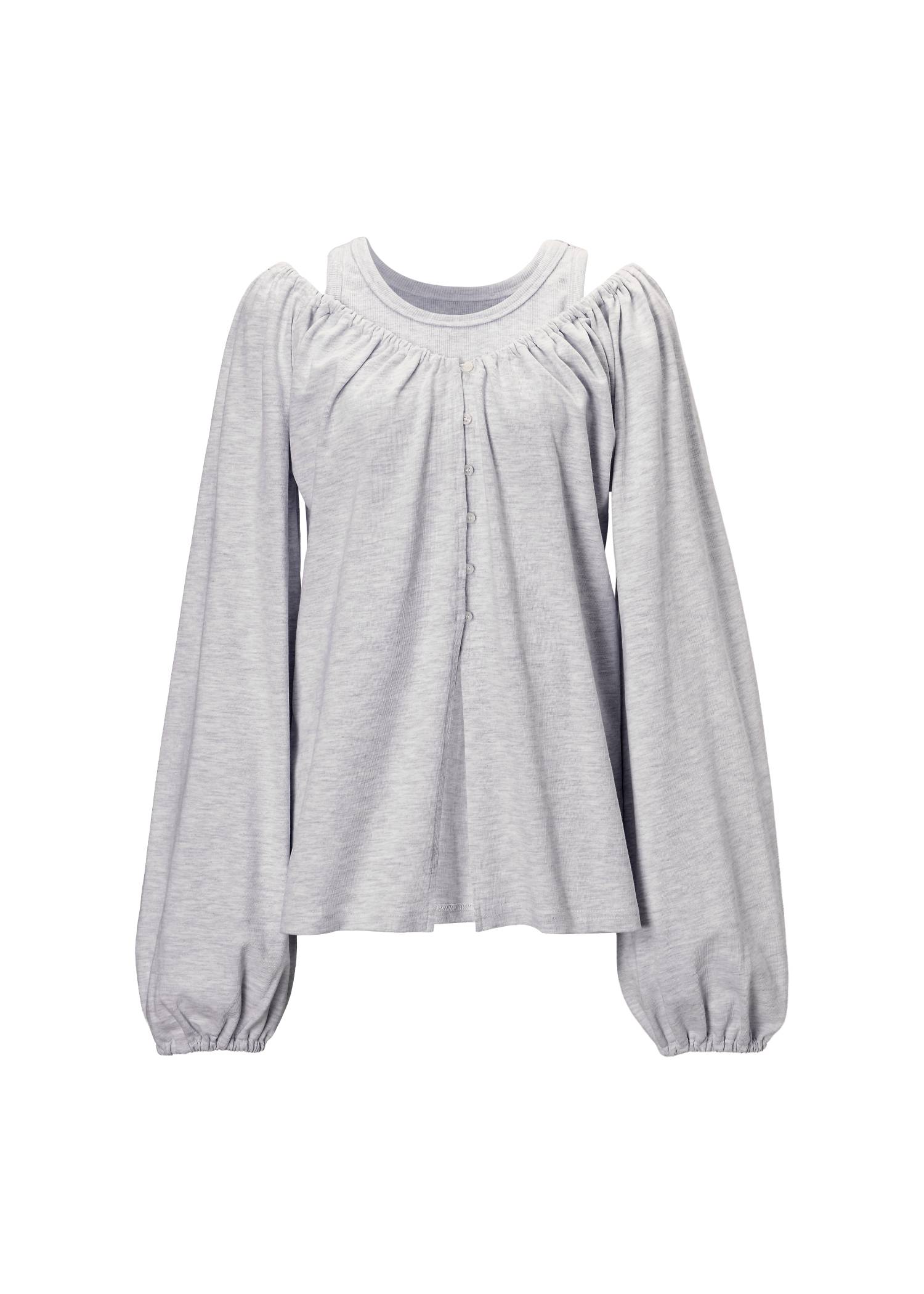 rib tank layered off shoulder tops