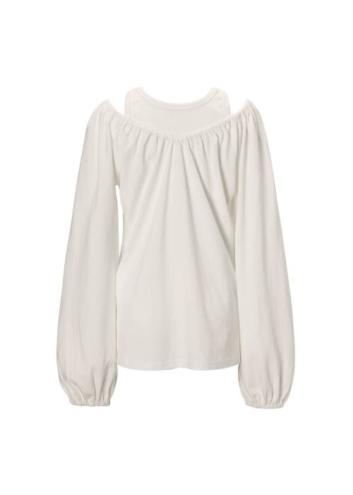 rib tank layered off shoulder tops