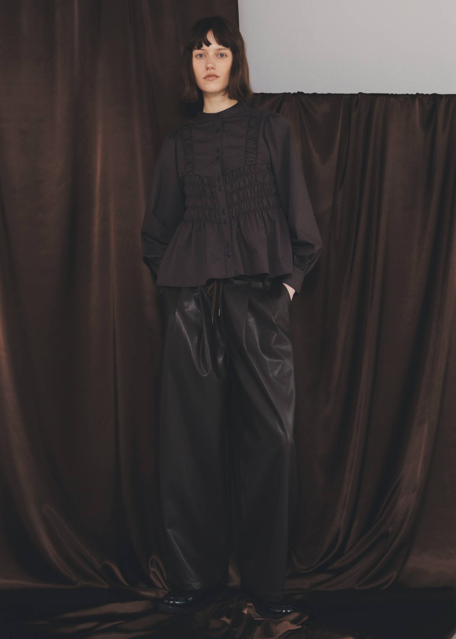 shirring bustier design BL