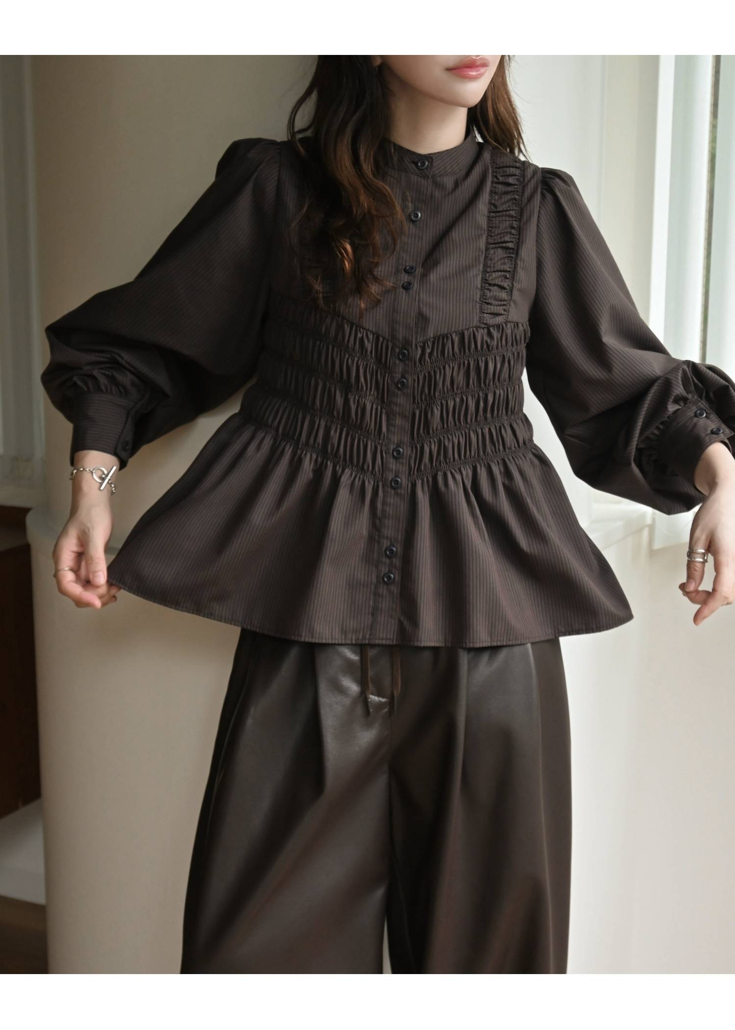 shirring bustier design BL