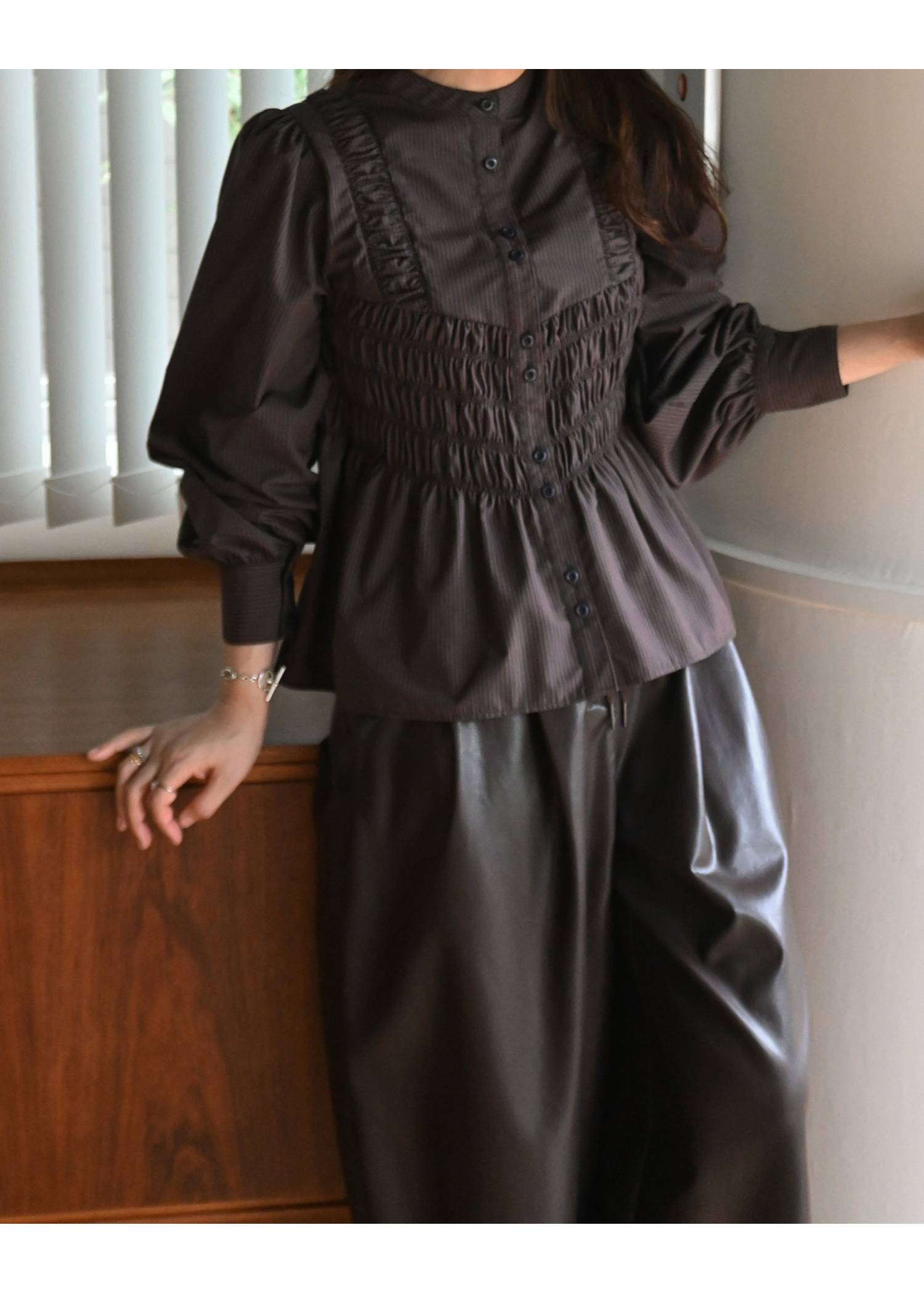shirring bustier design BL