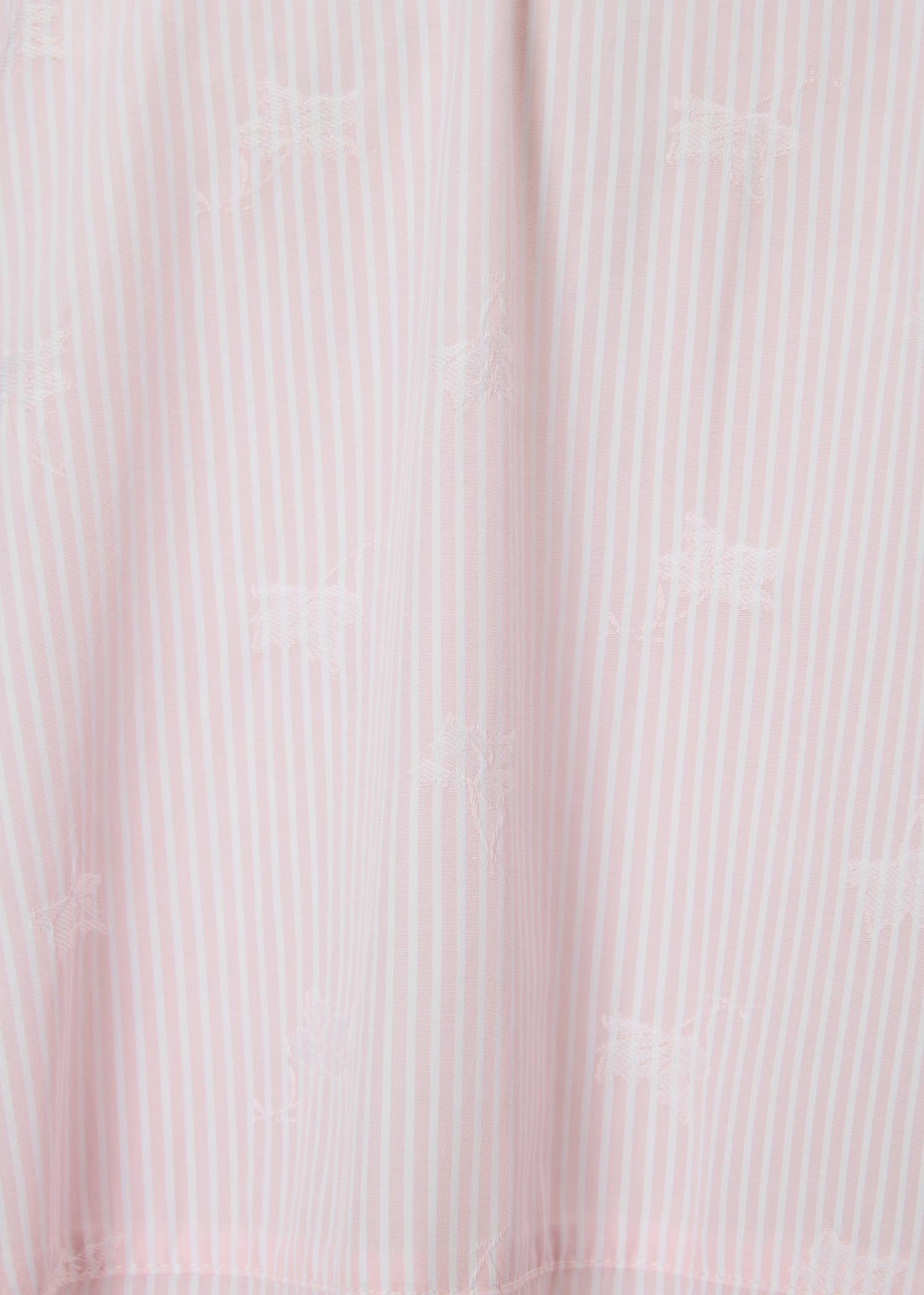 hem tab back volume cocoon stripe shirt