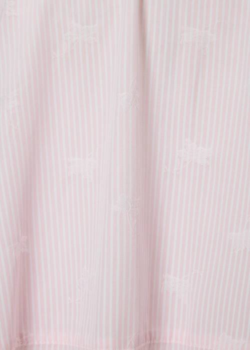 hem tab back volume cocoon stripe shirt