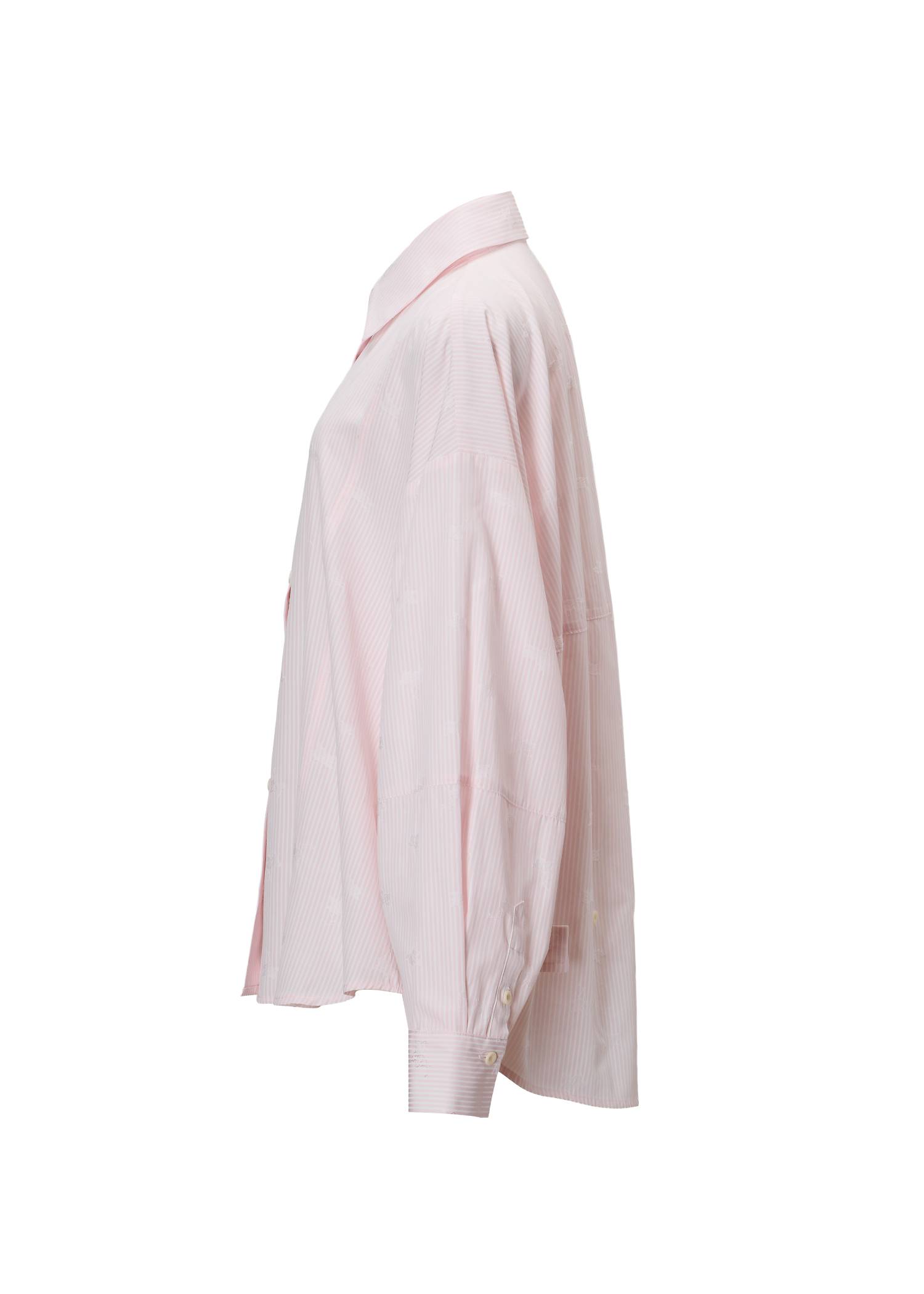 hem tab back volume cocoon stripe shirt
