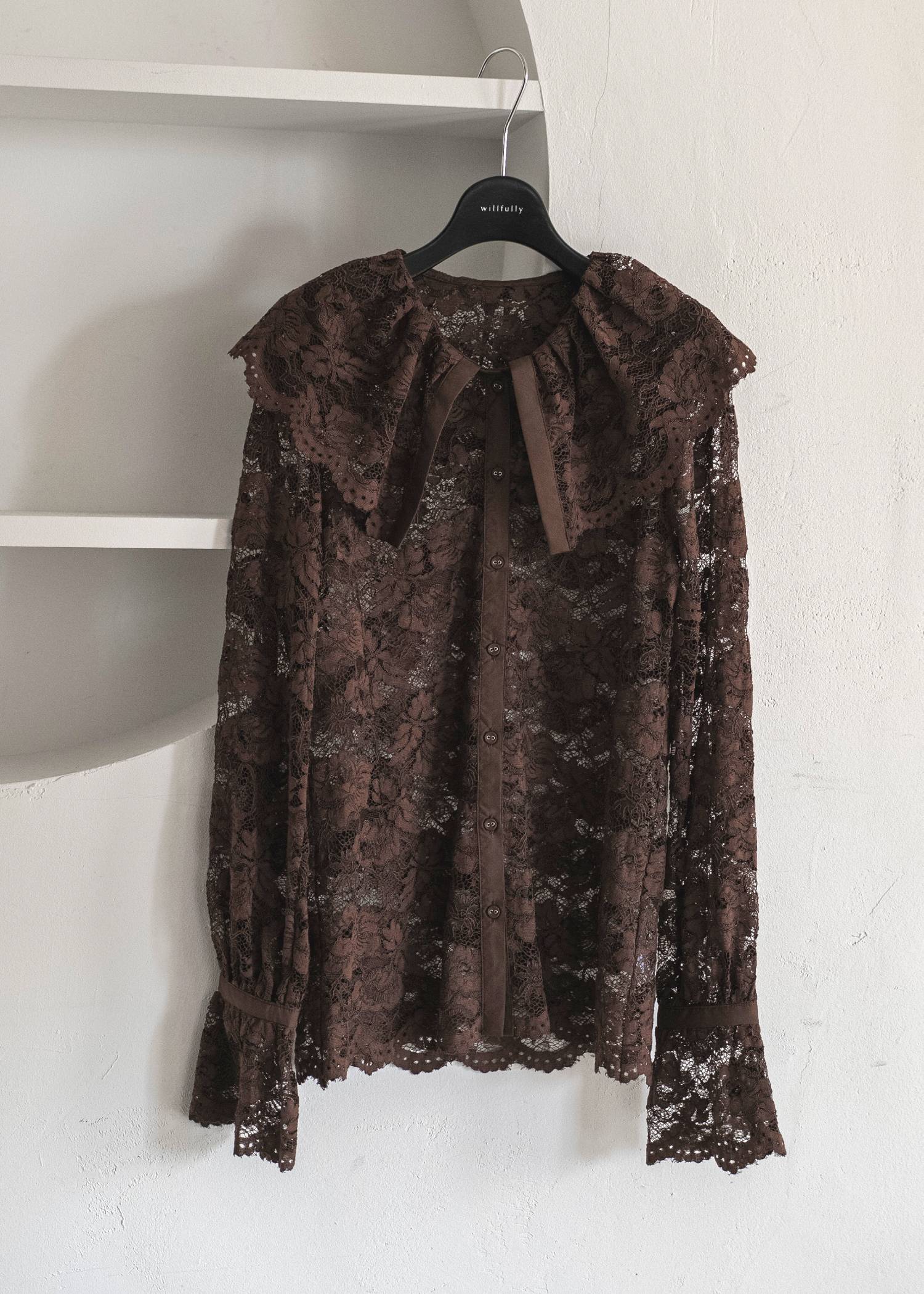 scallop all over lace candy sleeve BL