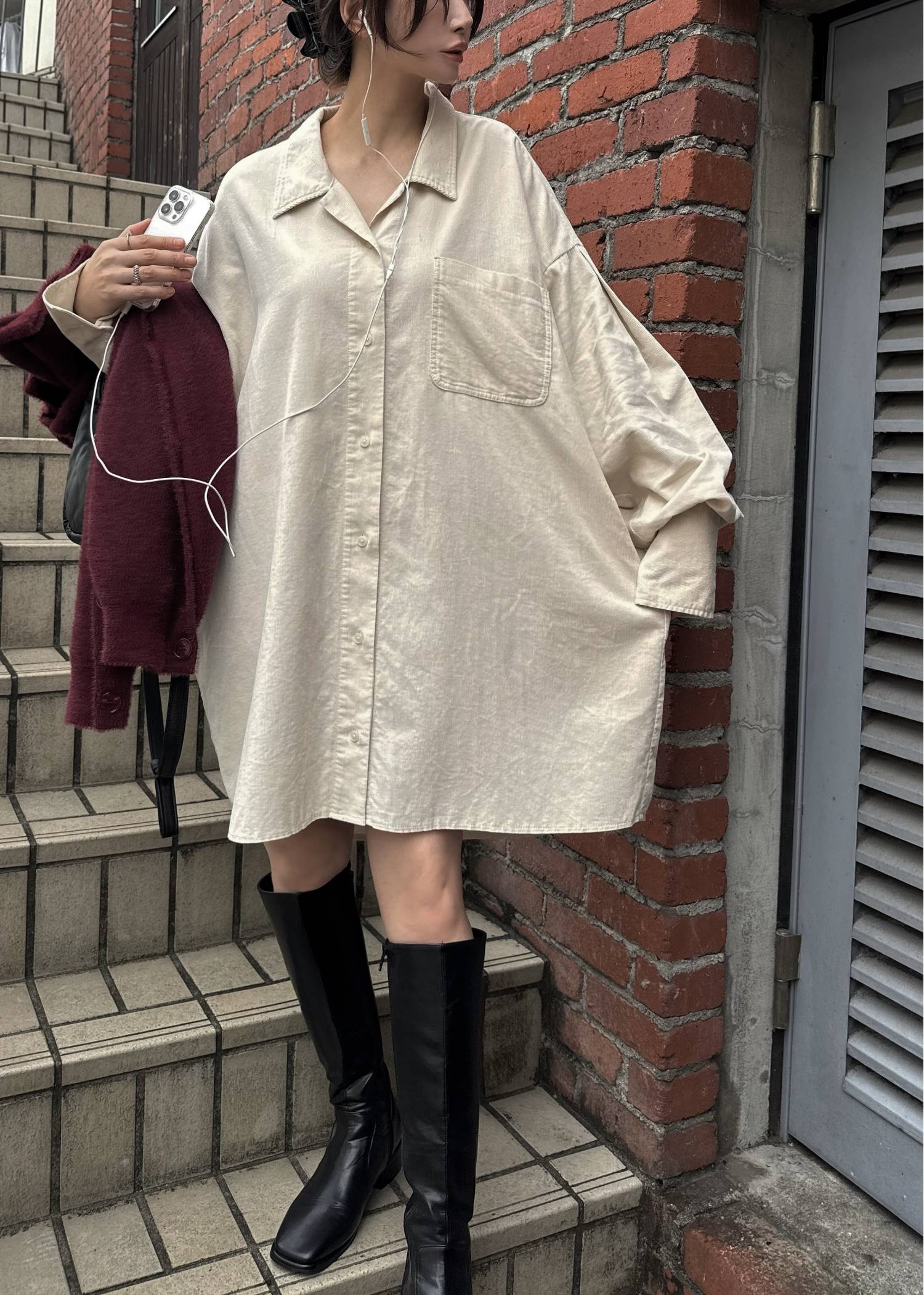 over size corduroy SH