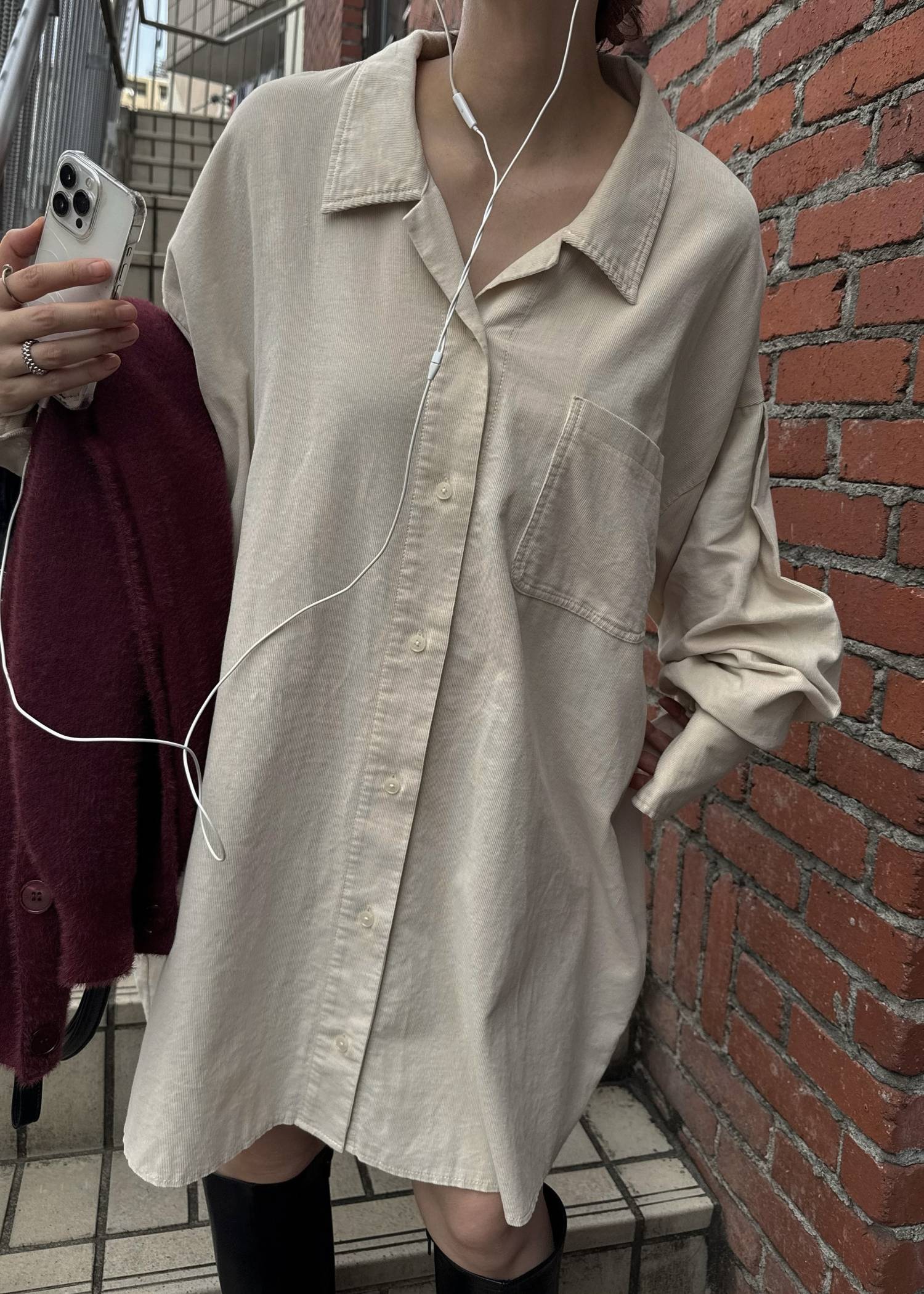 over size corduroy SH