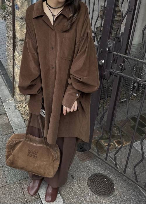 over size corduroy SH
