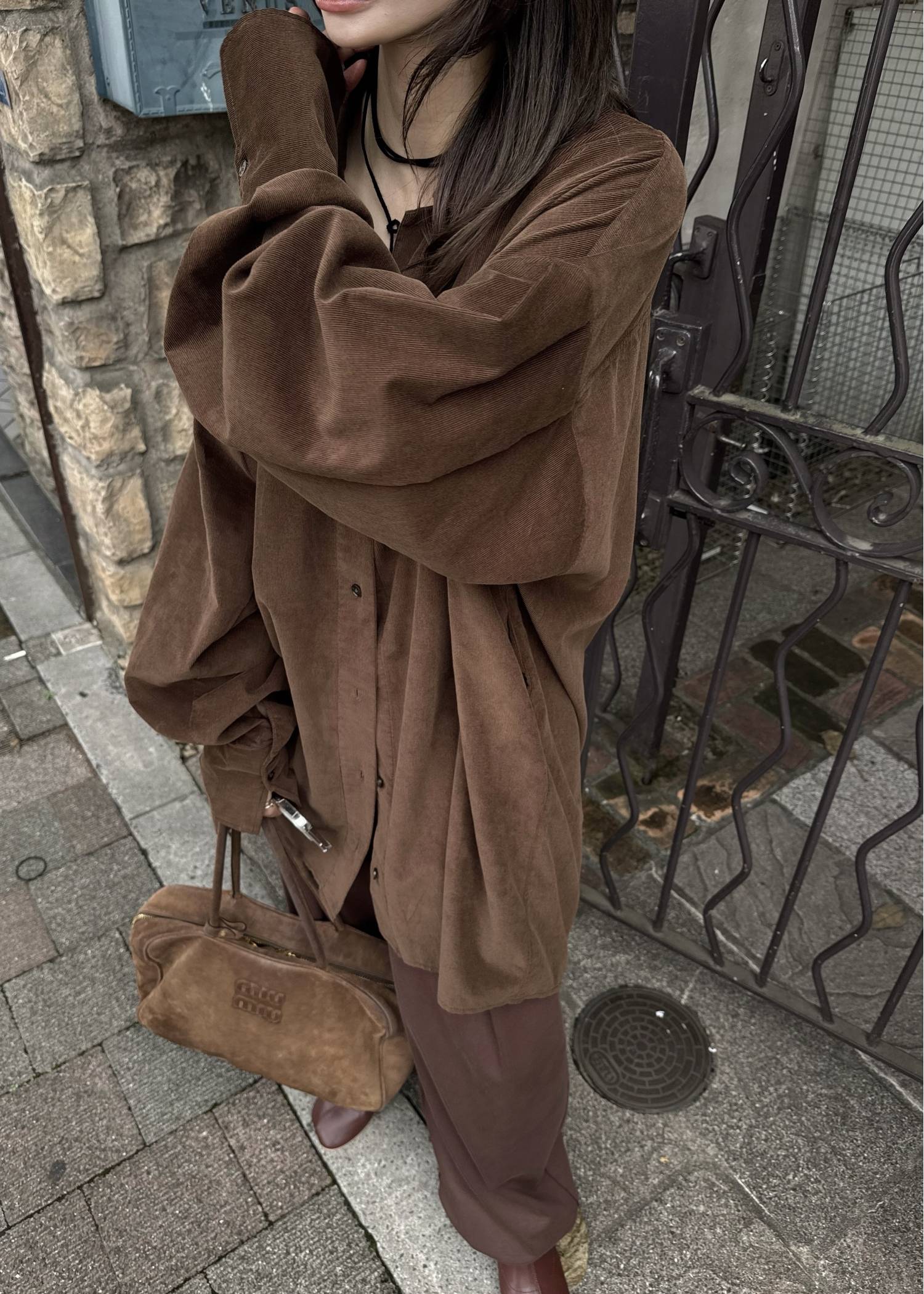 over size corduroy SH