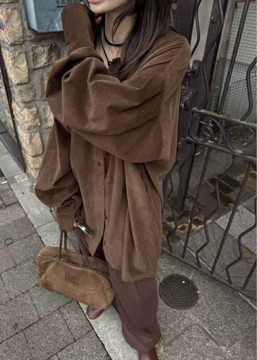 over size corduroy SH