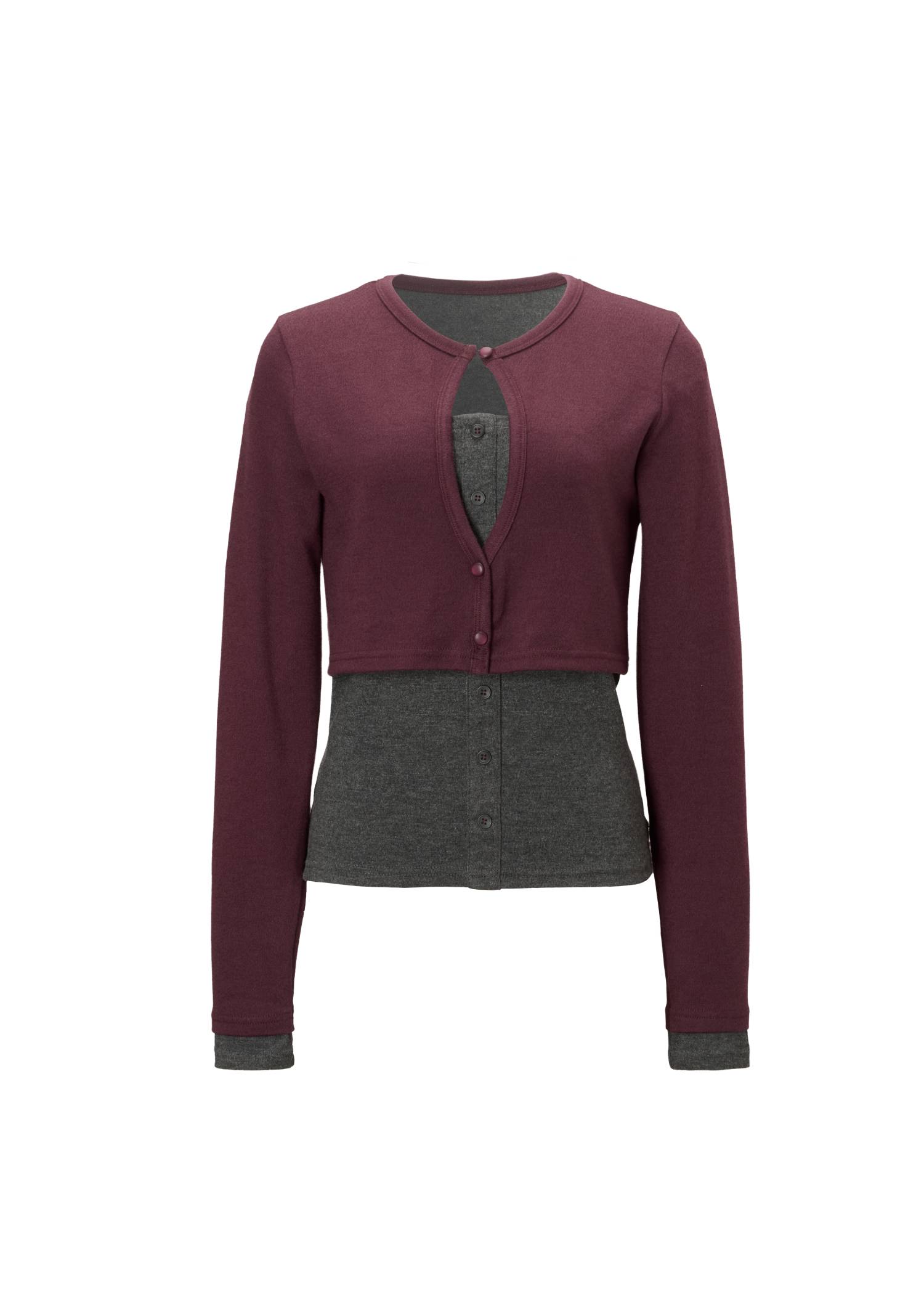 bicolor layered warm touch tops