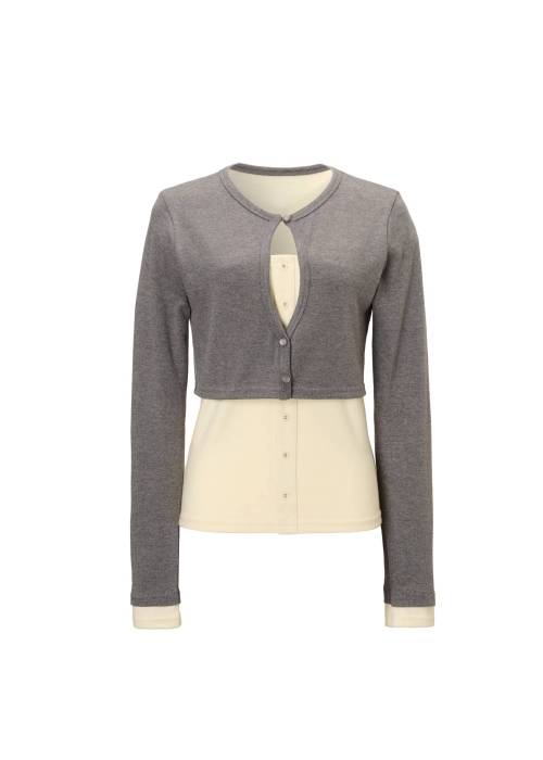 bicolor layered warm touch tops