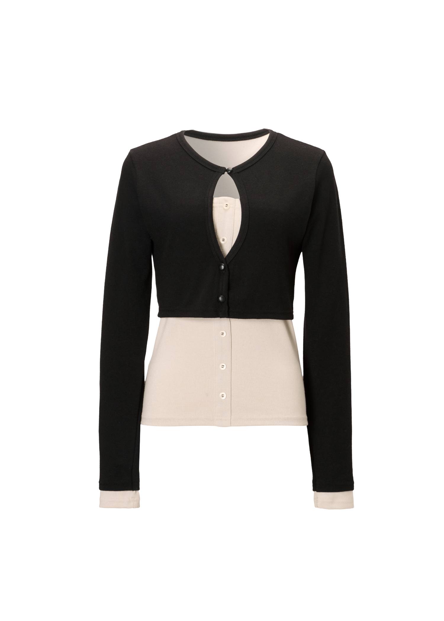 bicolor layered warm touch tops