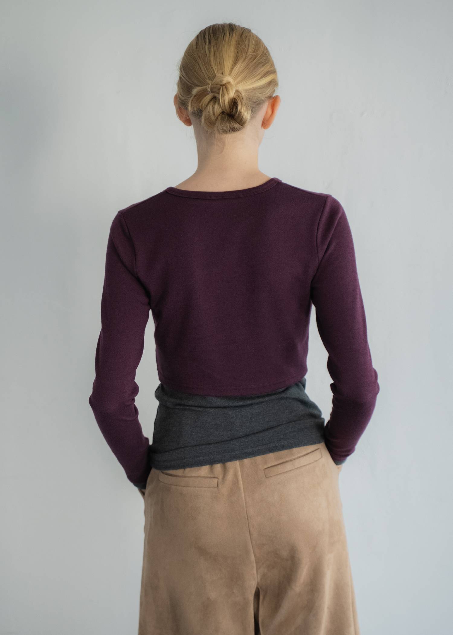bicolor layered warm touch tops