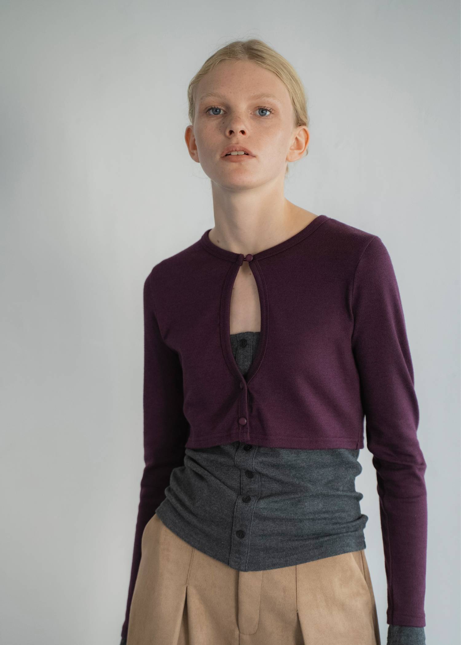 bicolor layered warm touch tops