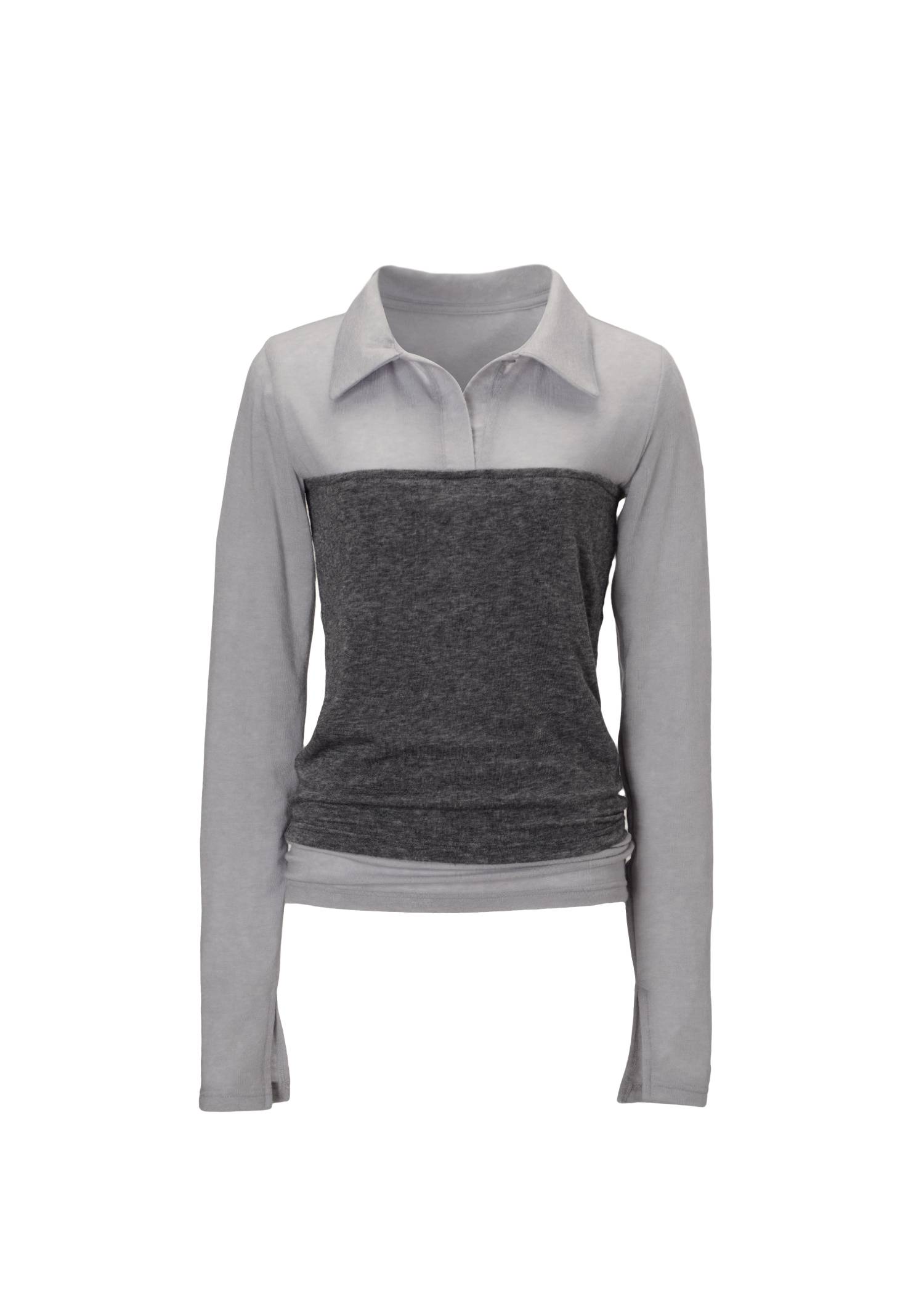 bustier layered skipper collar tops