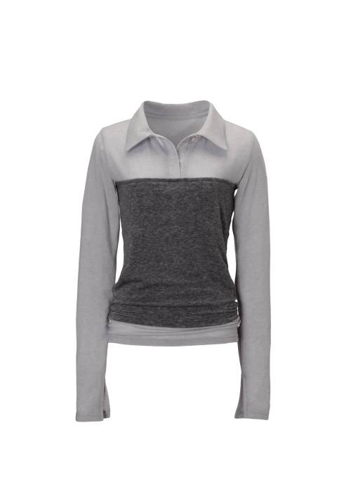bustier layered skipper collar tops