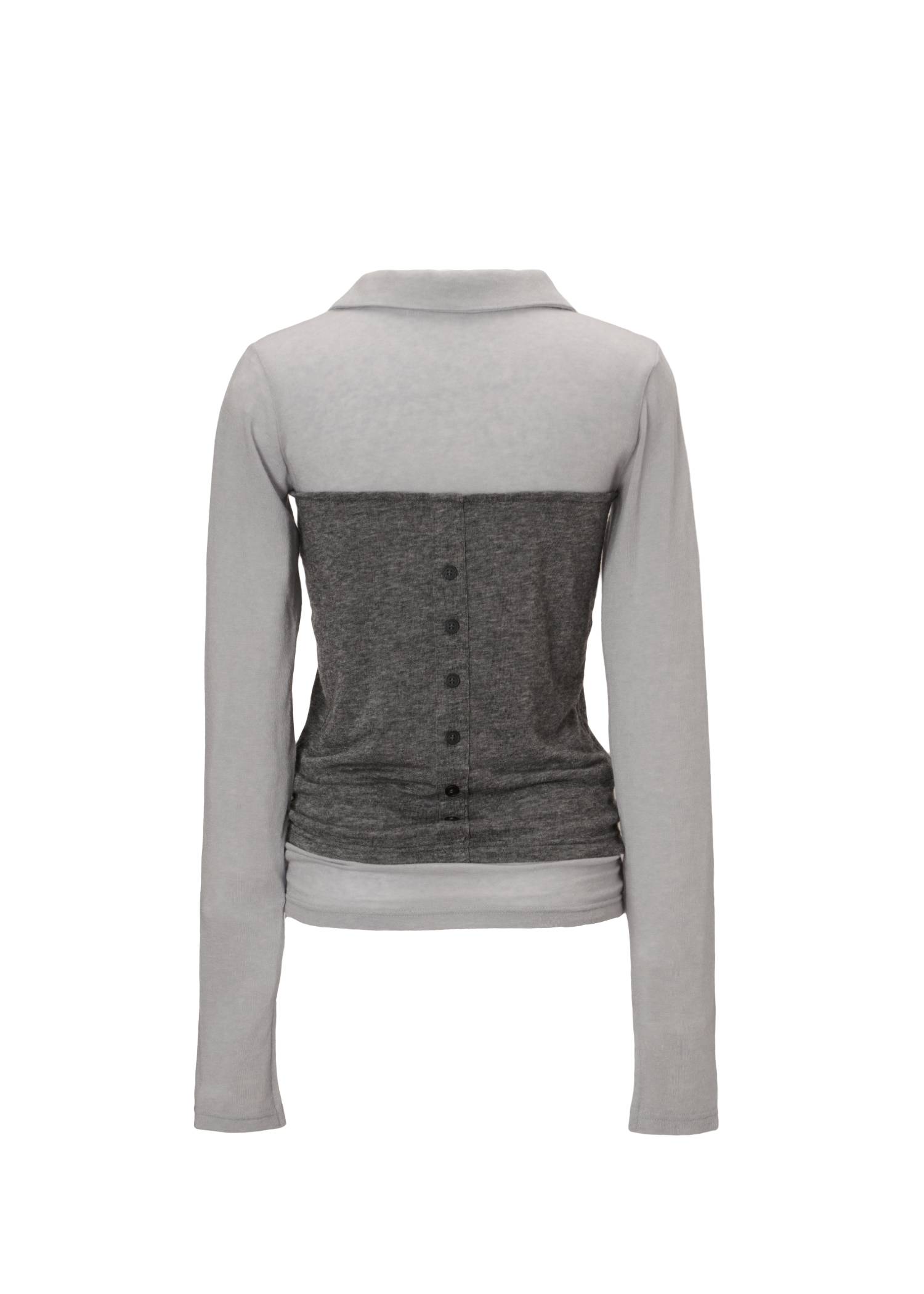 bustier layered skipper collar tops