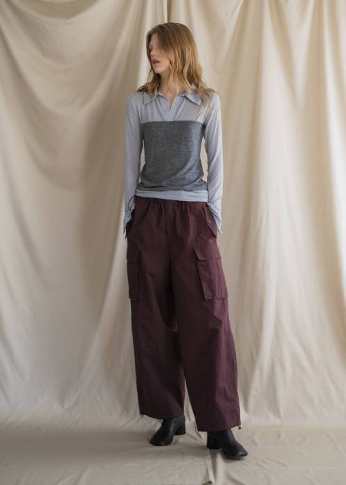 bustier layered skipper collar tops