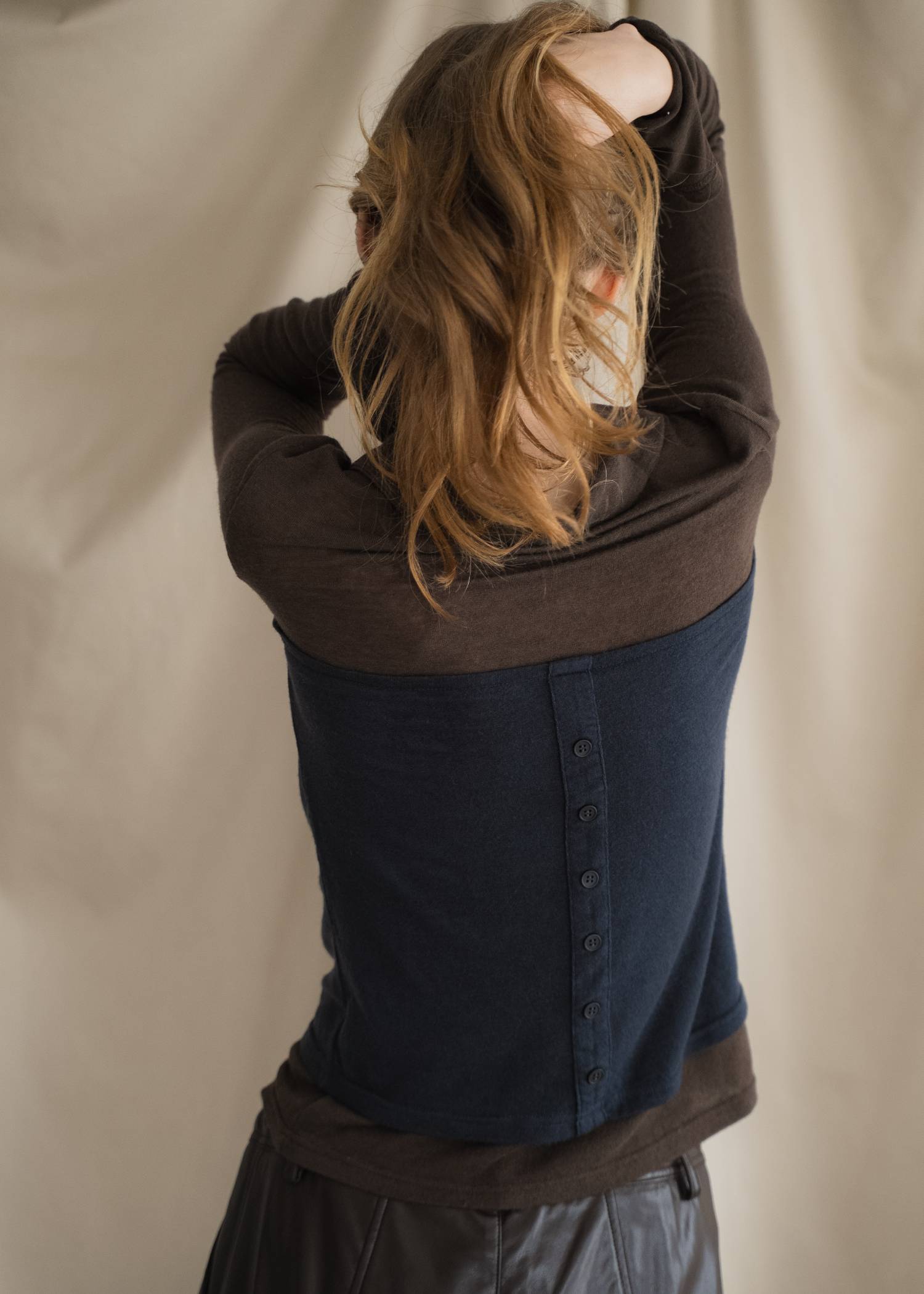 bustier layered skipper collar tops