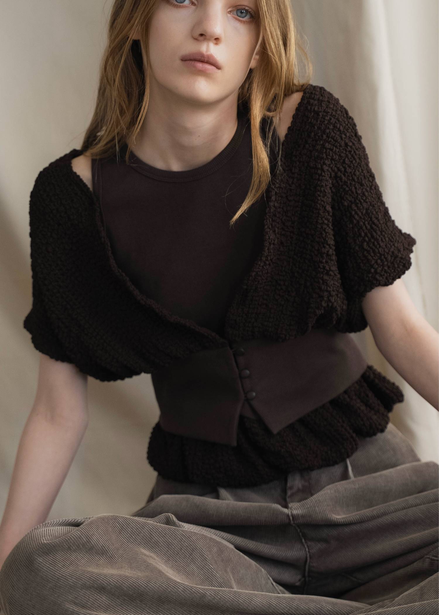 poodle dolman ensemble rib tank SET