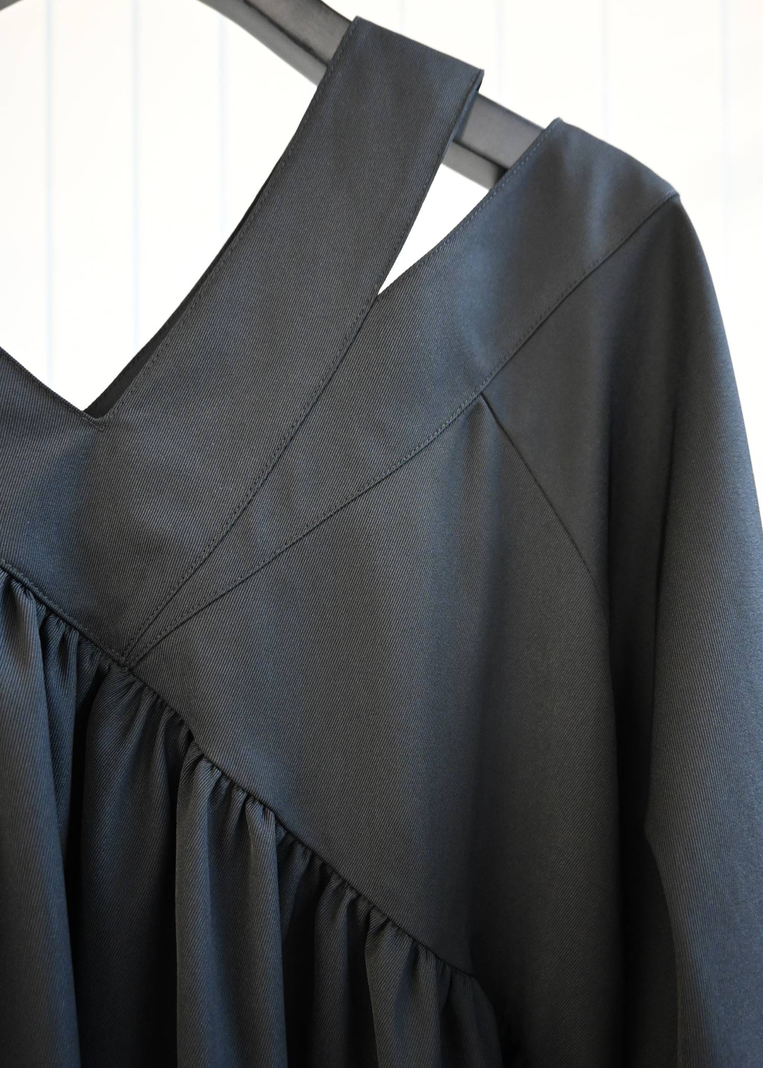 asymmetry open shoulder gather BL