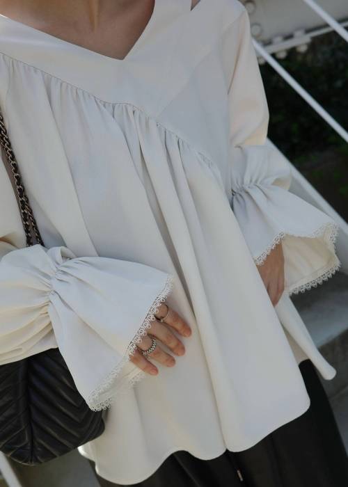 asymmetry open shoulder gather BL