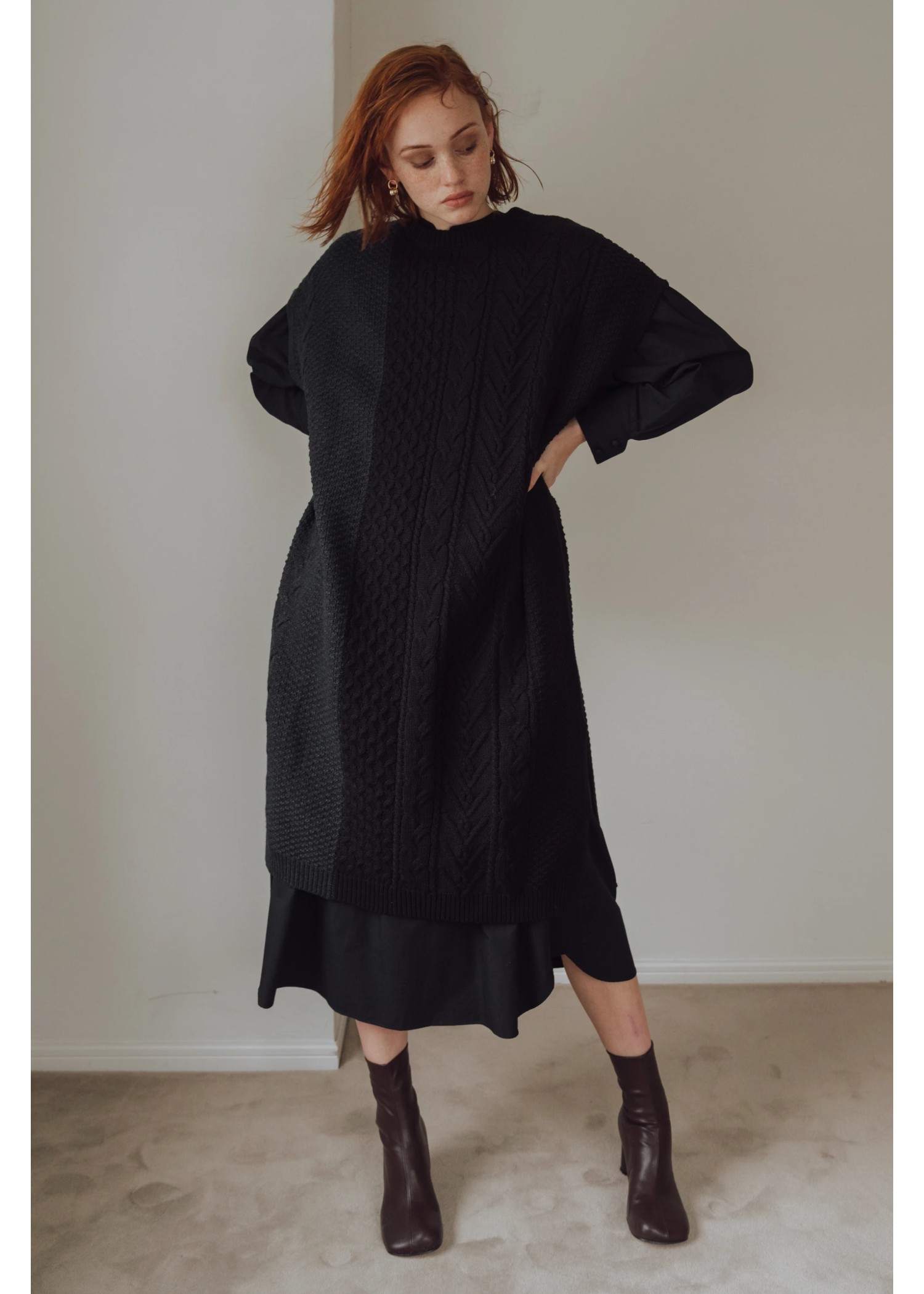 bi color kaftan cable OP