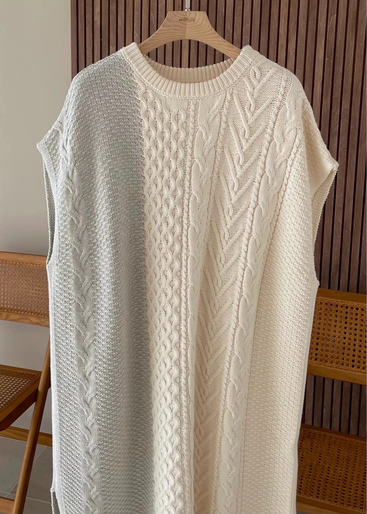 bi color kaftan cable OP