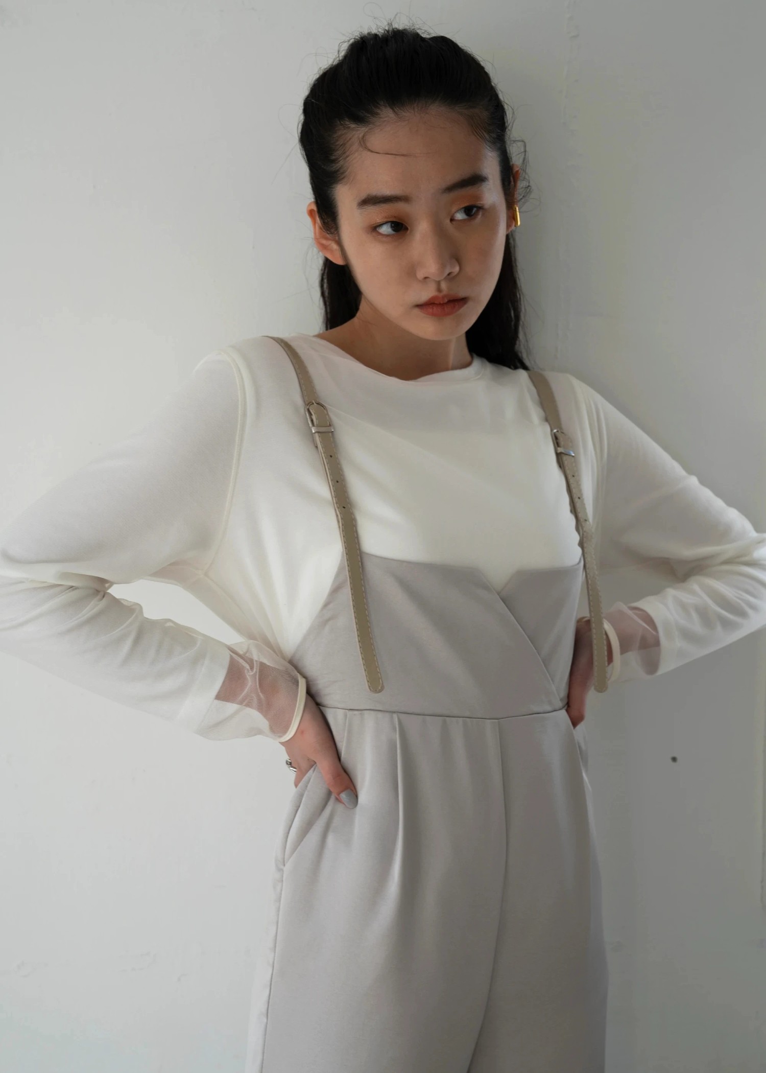 leather suspender satin PT