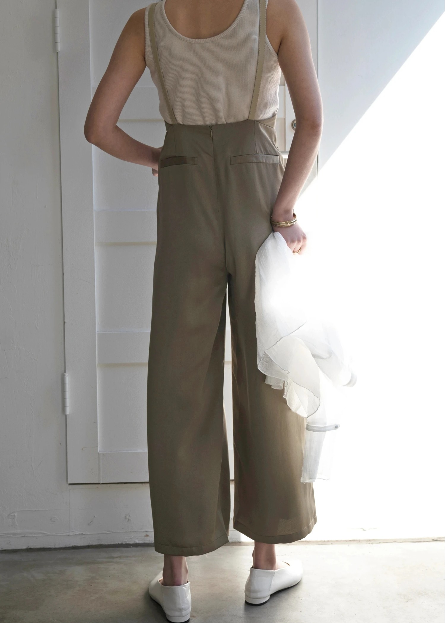 leather suspender satin PT