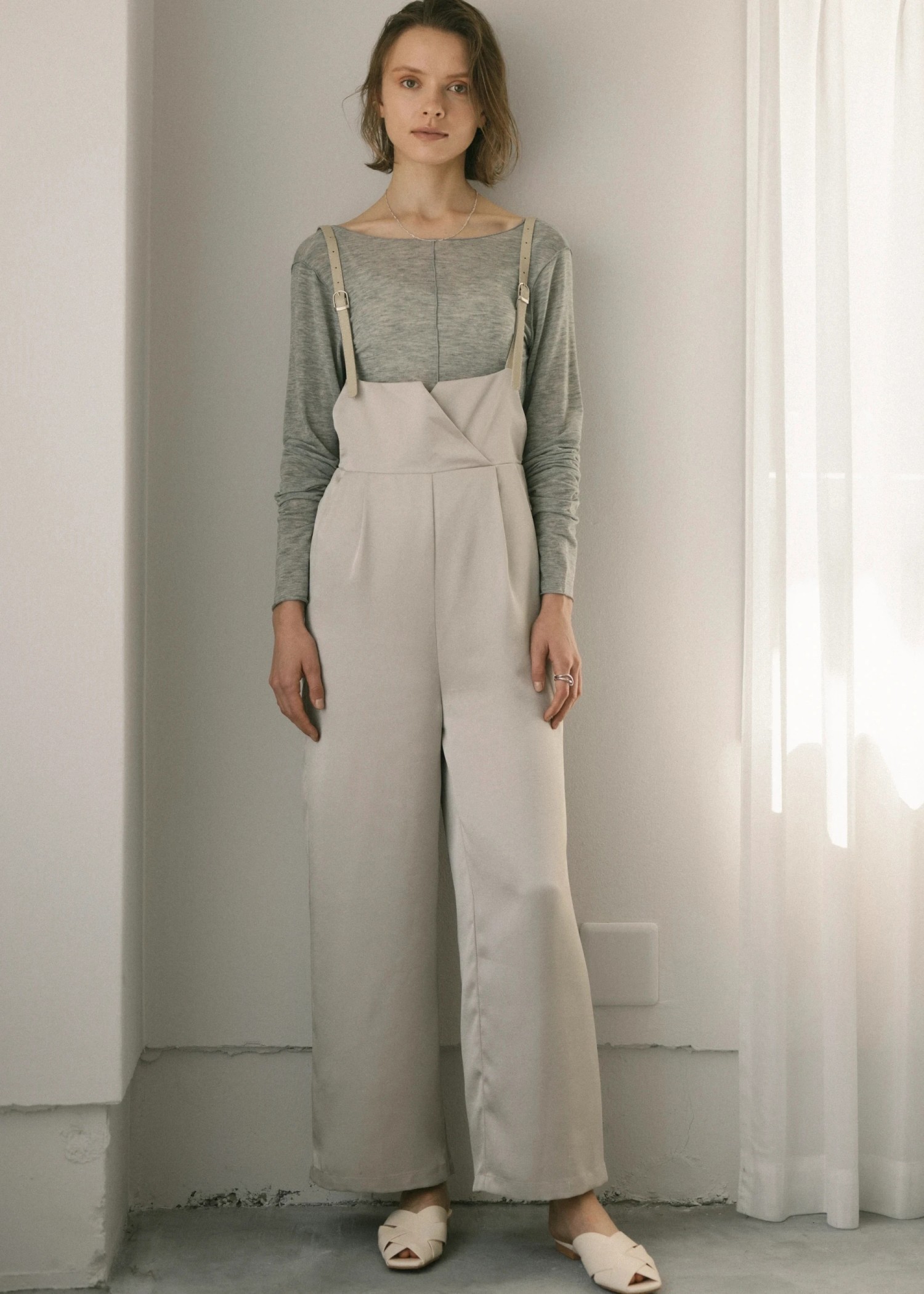 leather suspender satin PT