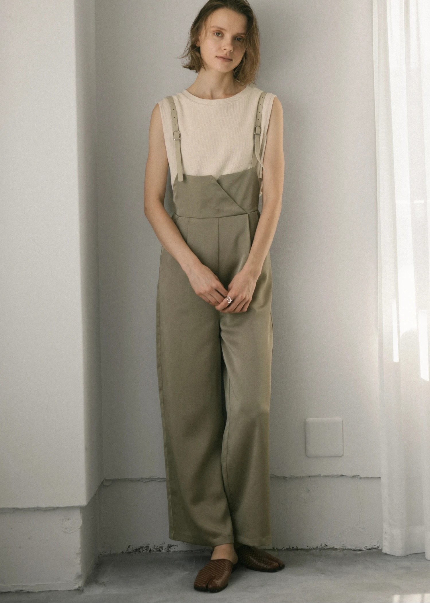 leather suspender satin PT