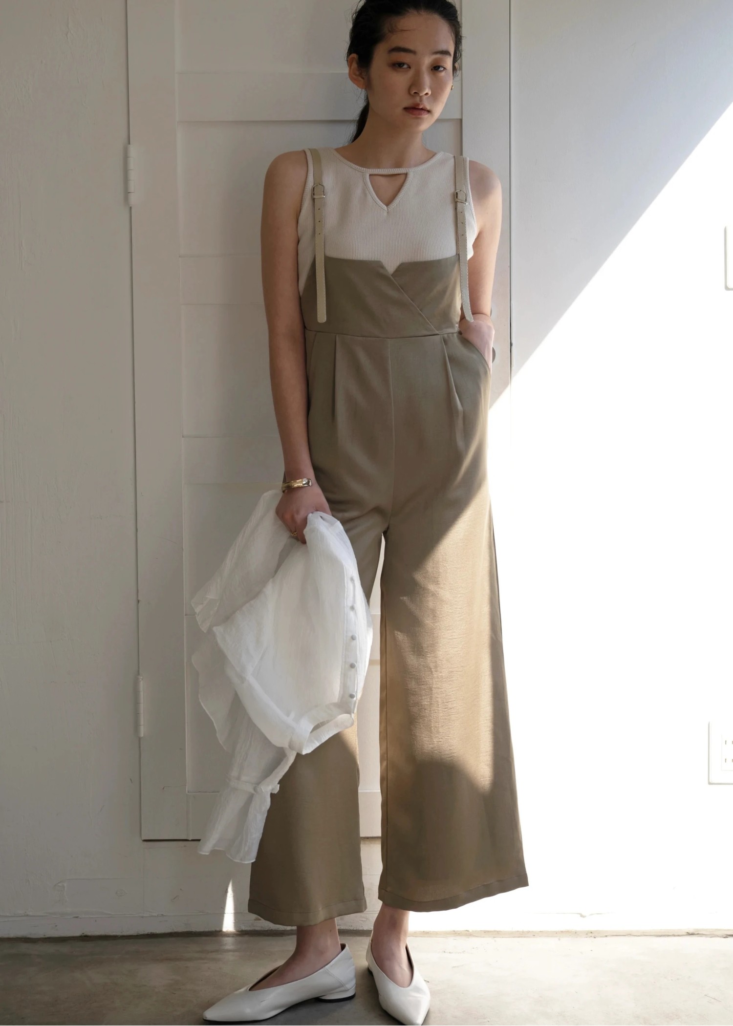 leather suspender satin PT