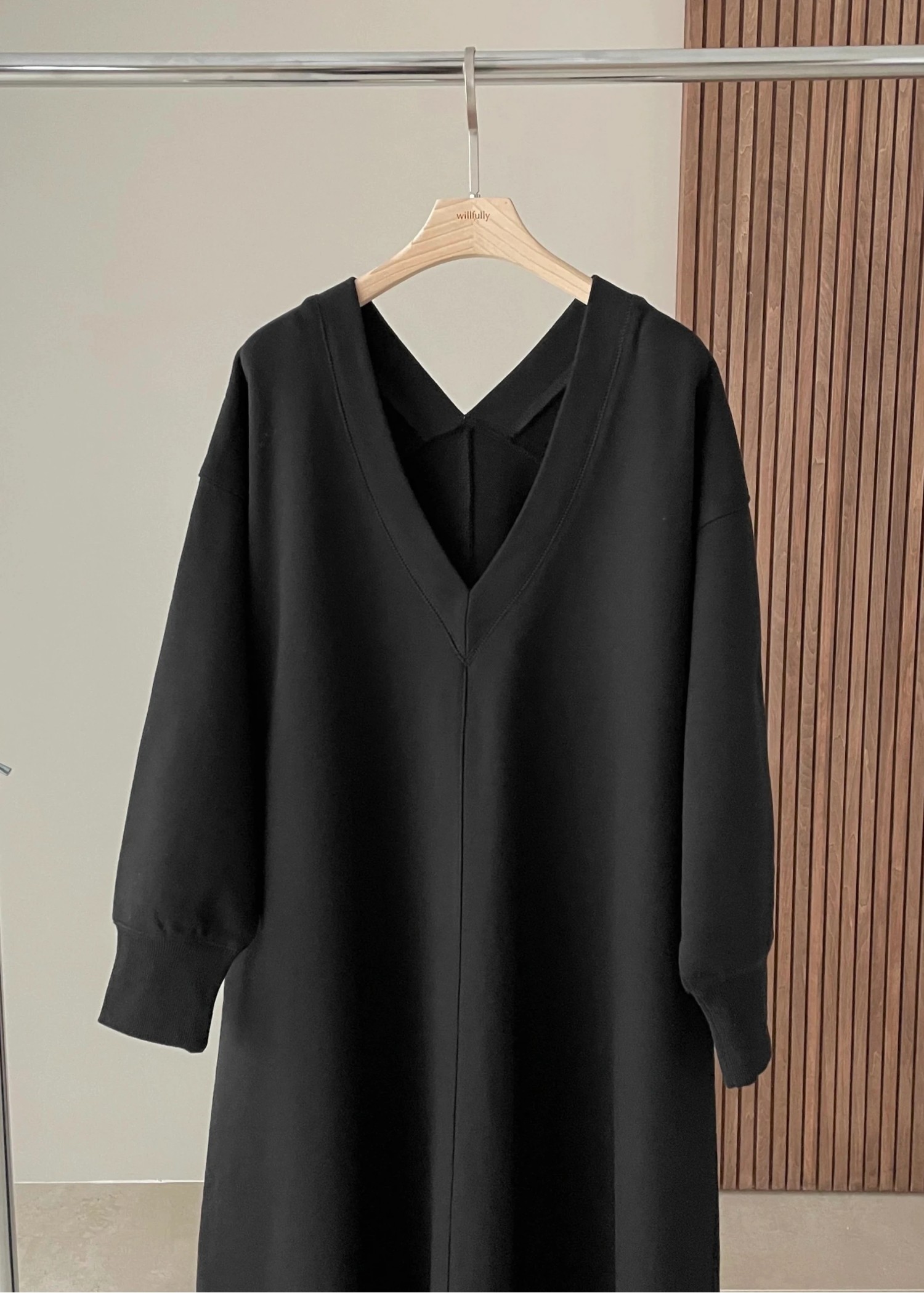 deep v neck 2way sweat OP