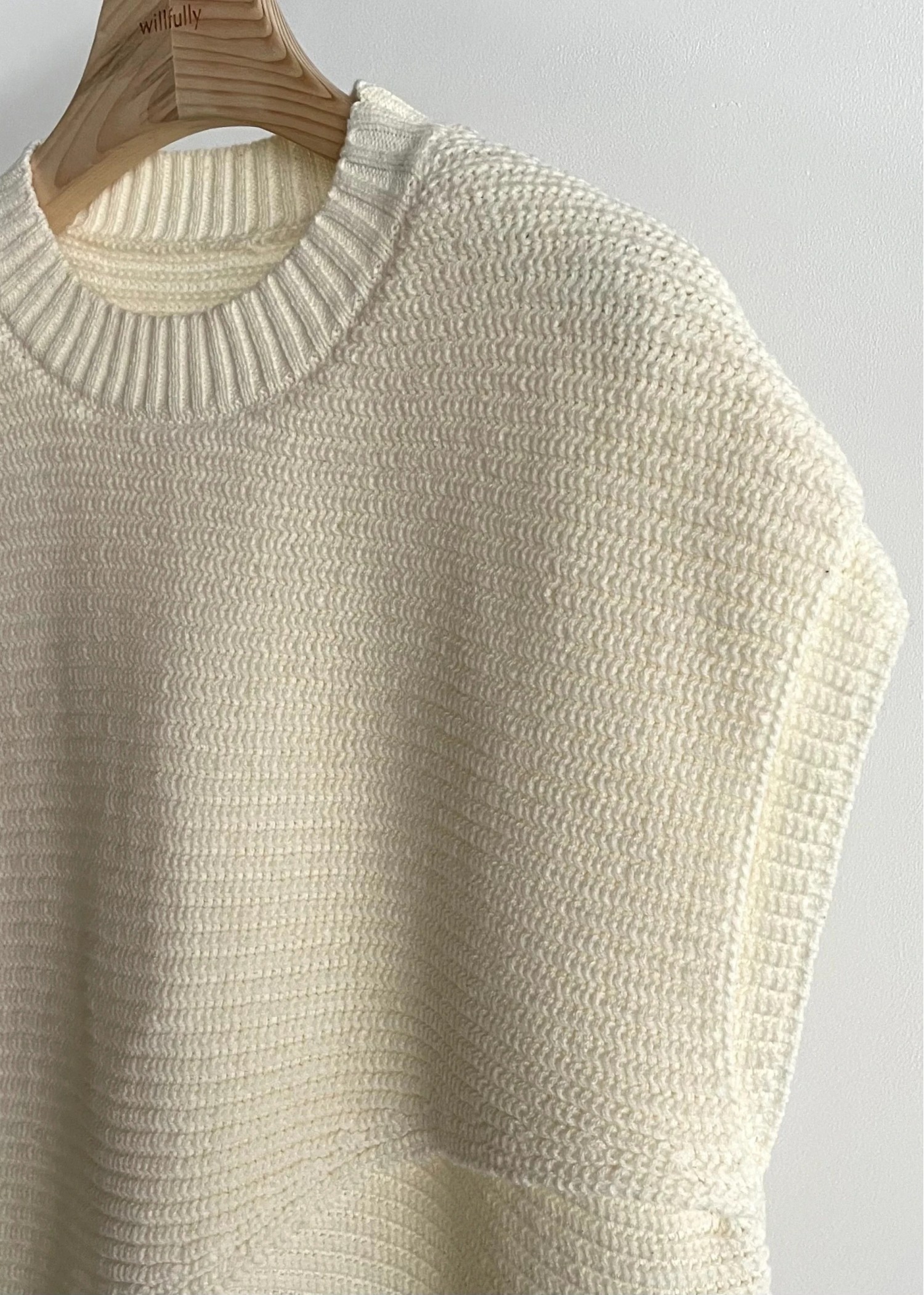 layered asymmetry knit vest