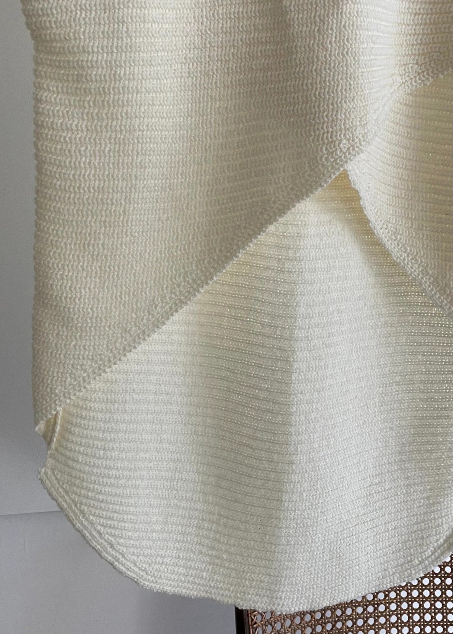 layered asymmetry knit vest