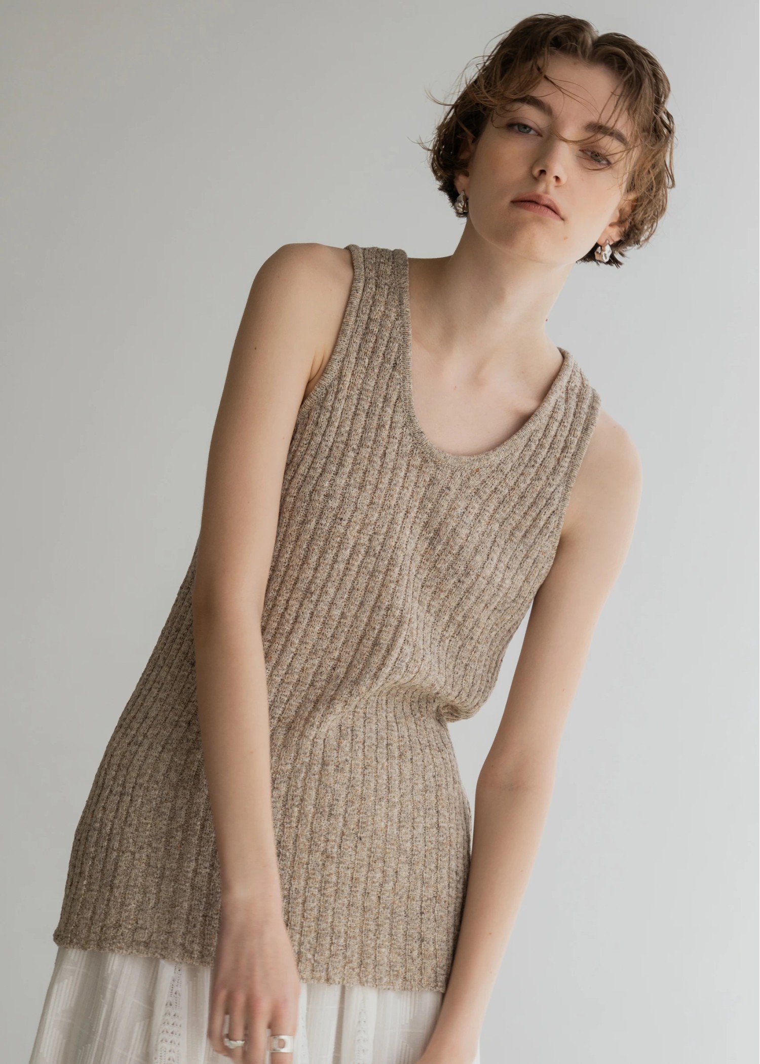 tapeyarn 2way knit tank