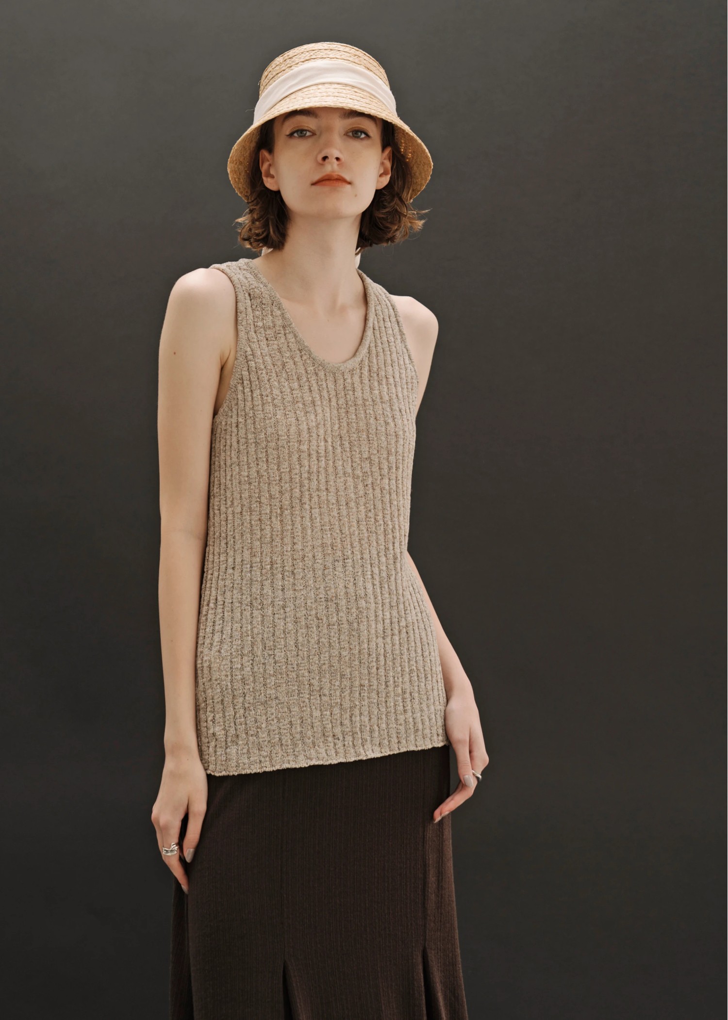 tapeyarn 2way knit tank