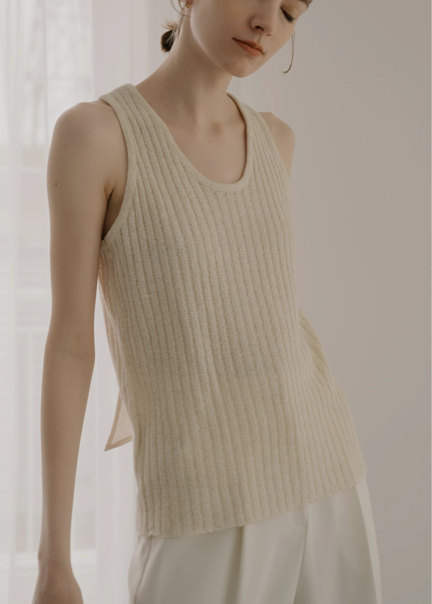 tapeyarn 2way knit tank