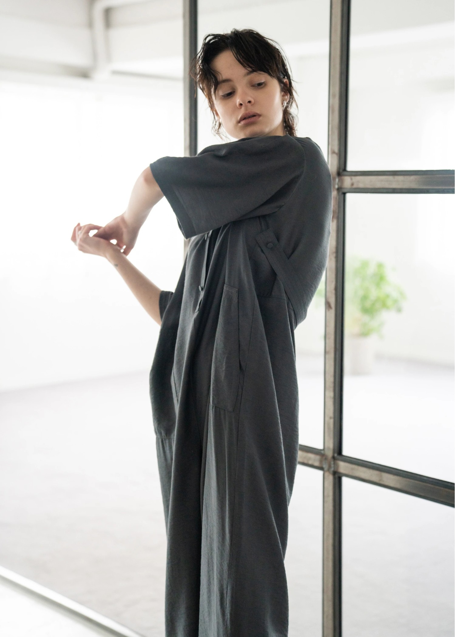 over silhouette slub combinaison