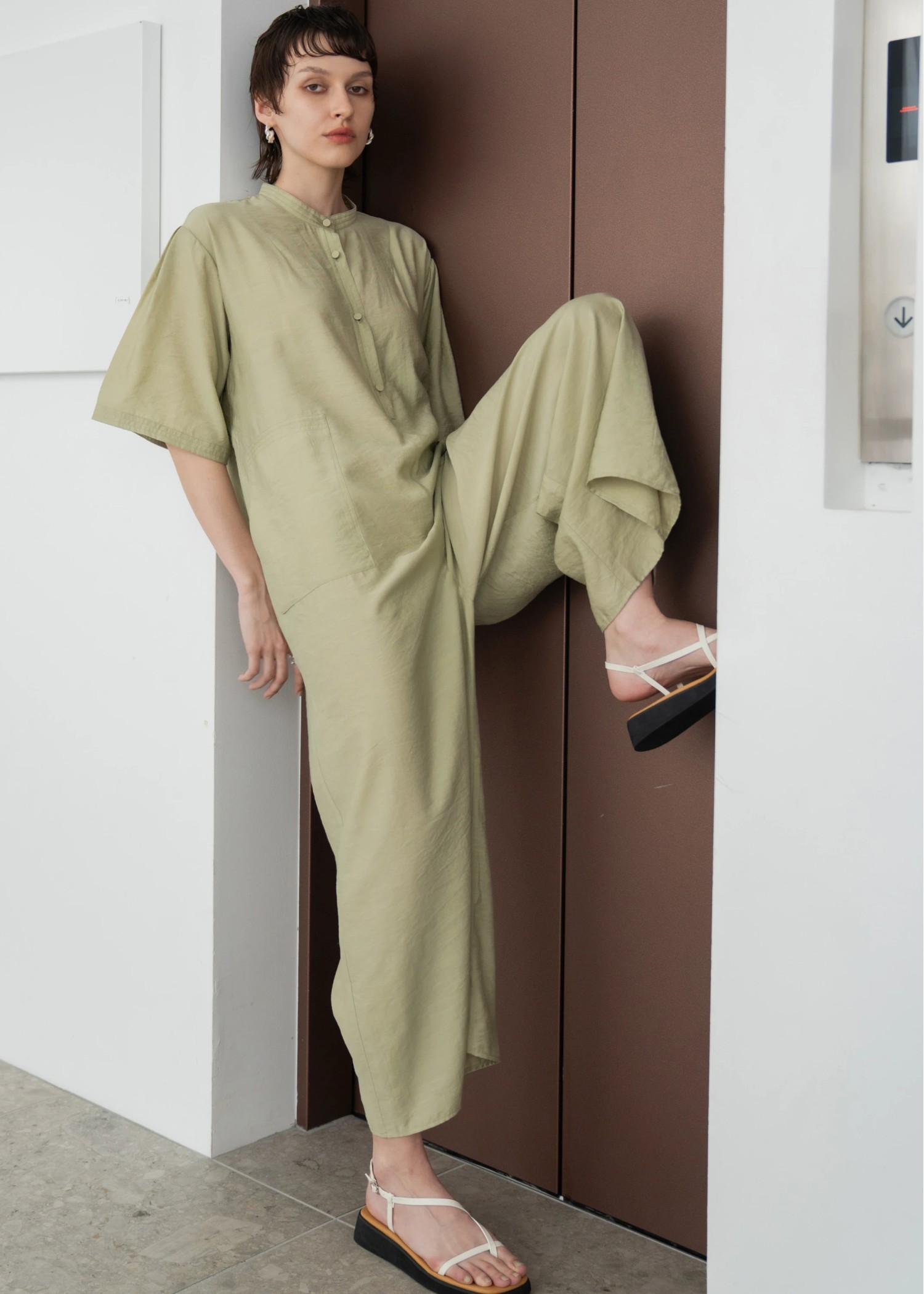 over silhouette slub combinaison