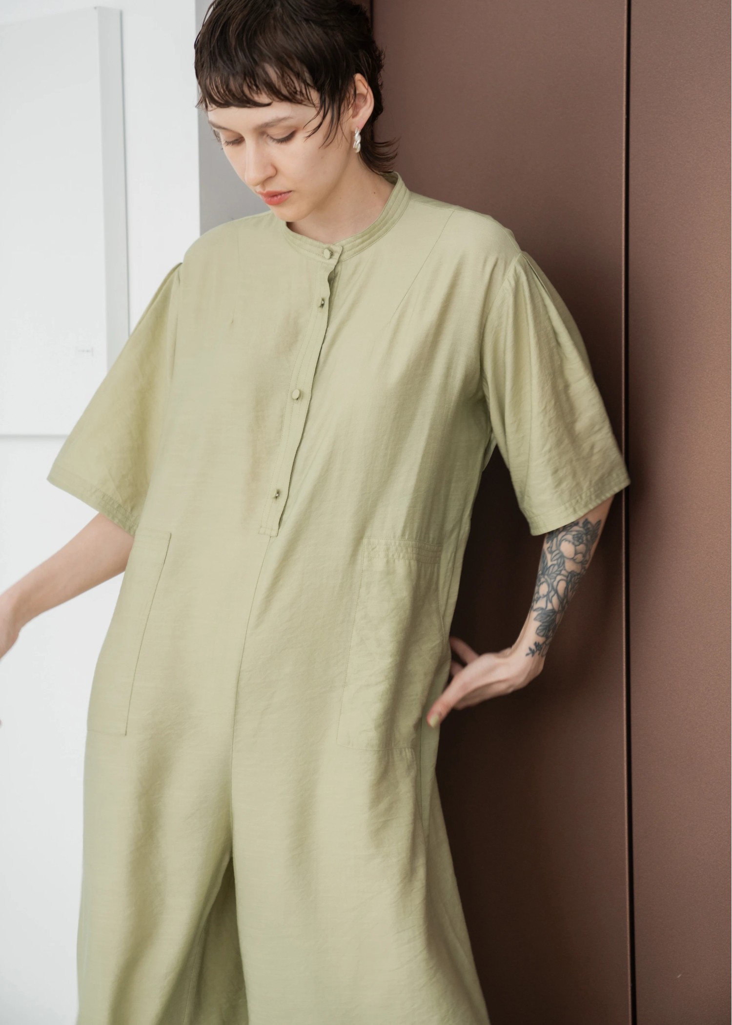 over silhouette slub combinaison