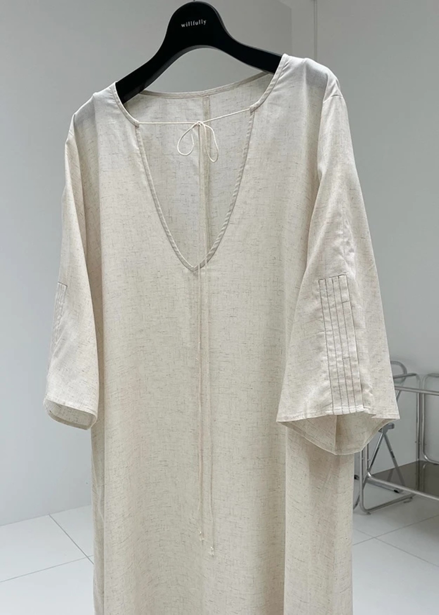 stitch slit mortise panel cord kaftan OP